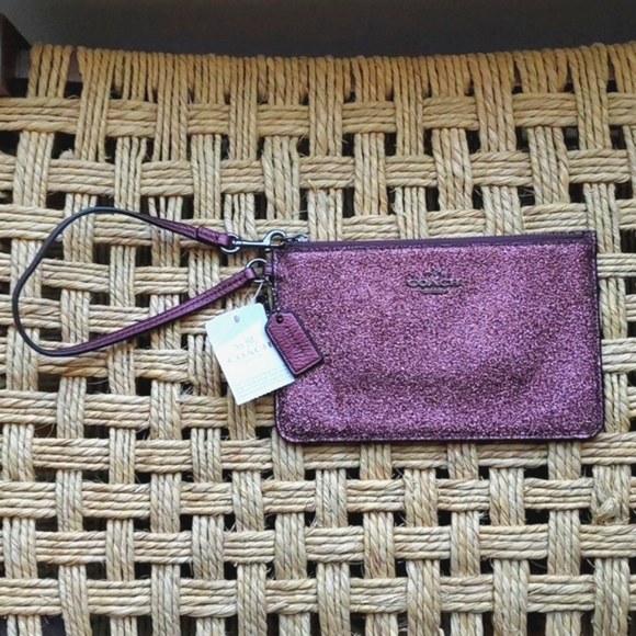 Coach Handbags - NWT Coach Glitter Wristlet